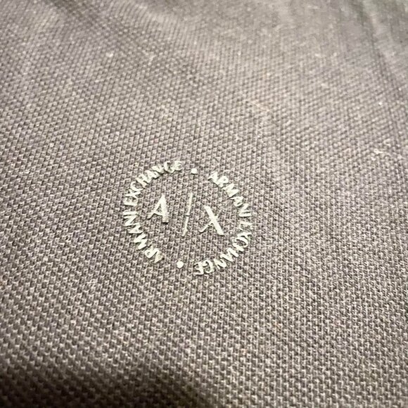 Armani Exchange Black Polo Shirt Short Sleeve Size L - Picture 11 of 16